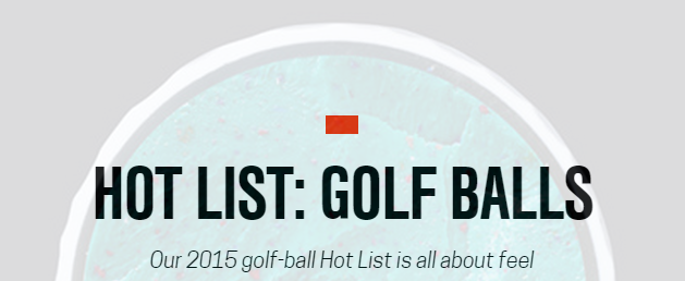 ¨Golfdigest. Hetaste golfbollarna i år